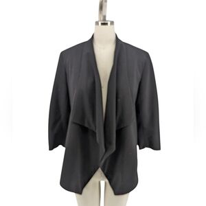 01560 Kenneth Cole Open Front Blazer Black Size Small Business casual preppy